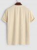 Men's Geometric Jacquard Crew Neck Short Sleeves Terry Cloth Textured Casual T Shirt -  