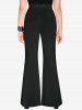 Pantalon Évasé Imprimé Chat Gothique - Noir M