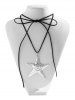 Velvet Tie Starfish Charm Necklace -  