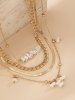 4Pcs Faux Baroque Pearl Necklace -  