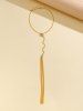 Rhinestone Snake Y Lariat Necklace -  