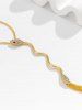Rhinestone Snake Y Lariat Necklace -  