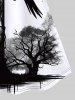 Gothic Bird Cross Tree Print Cami Top (Adjustable Shoulder Strap) -  