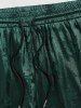 Silky Satin Rose Pattern Casual Shorts -  