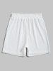 Men's Casual Geometric Jacquard Textured Terry Cloth Elastic Waist Shorts -  