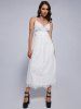 Plus Size Plunge Lace Party Semi Formal Maxi White Fairy Dress -  
