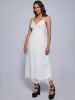 Plus Size Plunge Lace Party Semi Formal Maxi White Fairy Dress -  