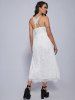 Plus Size Plunge Lace Party Semi Formal Maxi White Fairy Dress -  