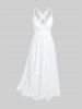 Plus Size Plunge Lace Party Semi Formal Maxi White Fairy Dress -  