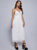 Plus Size Plunge Lace Party Semi Formal Maxi White Fairy Dress -  