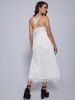 Plus Size Plunge Lace Party Semi Formal Maxi Dress -  