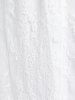 Maxi Robe Formelle Plongeante de Soirée en Dentelle de Grande Taille - Blanc 4X | US 26-28