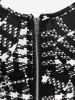 Gothic Plaid Buckled Grommets Zip Front Asymmetrical Tank Top -  