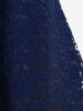 T-shirt Grande Taille à Manche Flottante en Dentelle - Bleu profond M | US 10