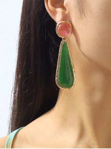 Vintage Resin Decor Drop Earrings - MULTI