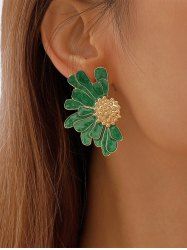 Vintage Floral Petal Stud Earrings -  