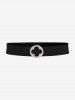 T-shirt Ceinturé Imprimé Chaîne à Manches Courtes Grande Taille - Noir M | US 10