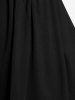 Plus Size Star Print Chain Panel Belted Short Sleeve T-Shirt -  