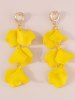 Petal Faux Pearl Drop Earrings -  