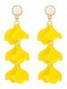 Petal Faux Pearl Drop Earrings -  