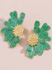 Vintage Floral Petal Stud Earrings -  