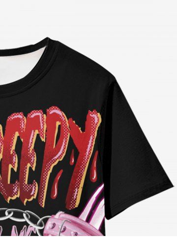 Gothic Creepy Skeleton Graphic Tee