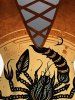 Gothic Colorblock Scorpion Printed Crisscross Short Sleeve T-shirt -  