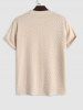 Men's Terry Cloth Geometric Jacquard Textured Short Sleeves T-shirt -  