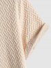 Men's Terry Cloth Geometric Jacquard Textured Short Sleeves T-shirt -  