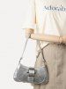 Women's Retro Daily Party Buckle Mixed Media Shoulder Bag -  