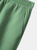 Solid Color Short Sleeves Shirt and Casual Shorts Two Pieces Set -  