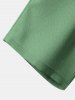 Solid Color Short Sleeves Shirt and Casual Shorts Two Pieces Set -  