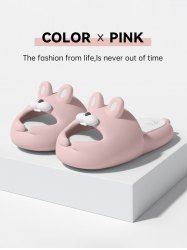 Cute Cartoon Rabbit Shape Soft-soled Indoor Antiskid Slippers for Women and Men -  