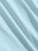 Short de Survêtement Lettre Graphique Imprimée Panneau Rayé - Bleu clair S