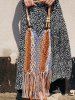 Ethnic Style Hollow Out Braided Tassel Design Beach Tote Bag -  