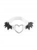 Punk Heart-shaped Ring Wings Thigh Chain -  