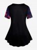 Gothic Snake Flower Print T-shirt -  