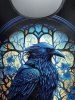 Gothic Eagle Tree Feather Print Short Sleeves T-shirt -  