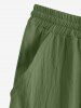 Solid Color Basic Linen Pants -  