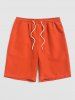 Short de Base Décontracté en Couleur Unie - Orange S