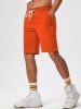 Short de Base Décontracté en Couleur Unie - Orange S