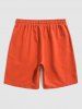 Short de Base Décontracté en Couleur Unie - Orange S