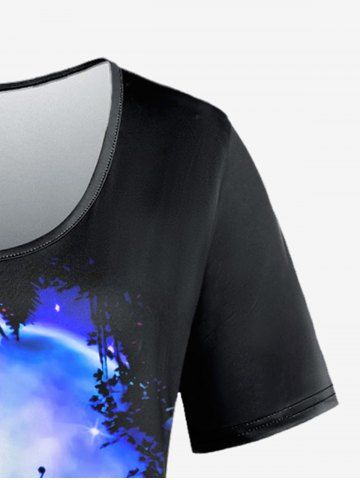 Renaissance Gothic Galaxy Butterfly Angel Glitter Print T-shirt