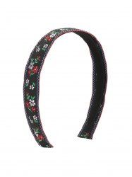 Embroidered Floral Headband -  
