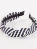 Vintage Zebra Print Twist Hairband -  