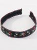Embroidered Floral Headband -  