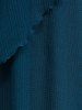 Robe Moulante Superposée Plissée Panneau en Laitue Chaîne de Grande Taille - Bleu profond L | US 12