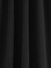 Robe Asymétrique Rayée Zippée Grande Taille avec Chaîne à Volants en Cuir PU - Noir L | US 12