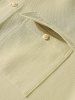Men's Basic Plain Color Double Flap Pockets Design Textured Button Front Short Sleeves Shirt and Shorts Casual Set -  
