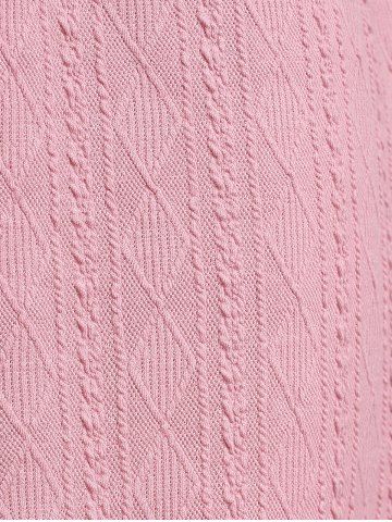 Plus Size Lace Up Colorblock Print T-shirt